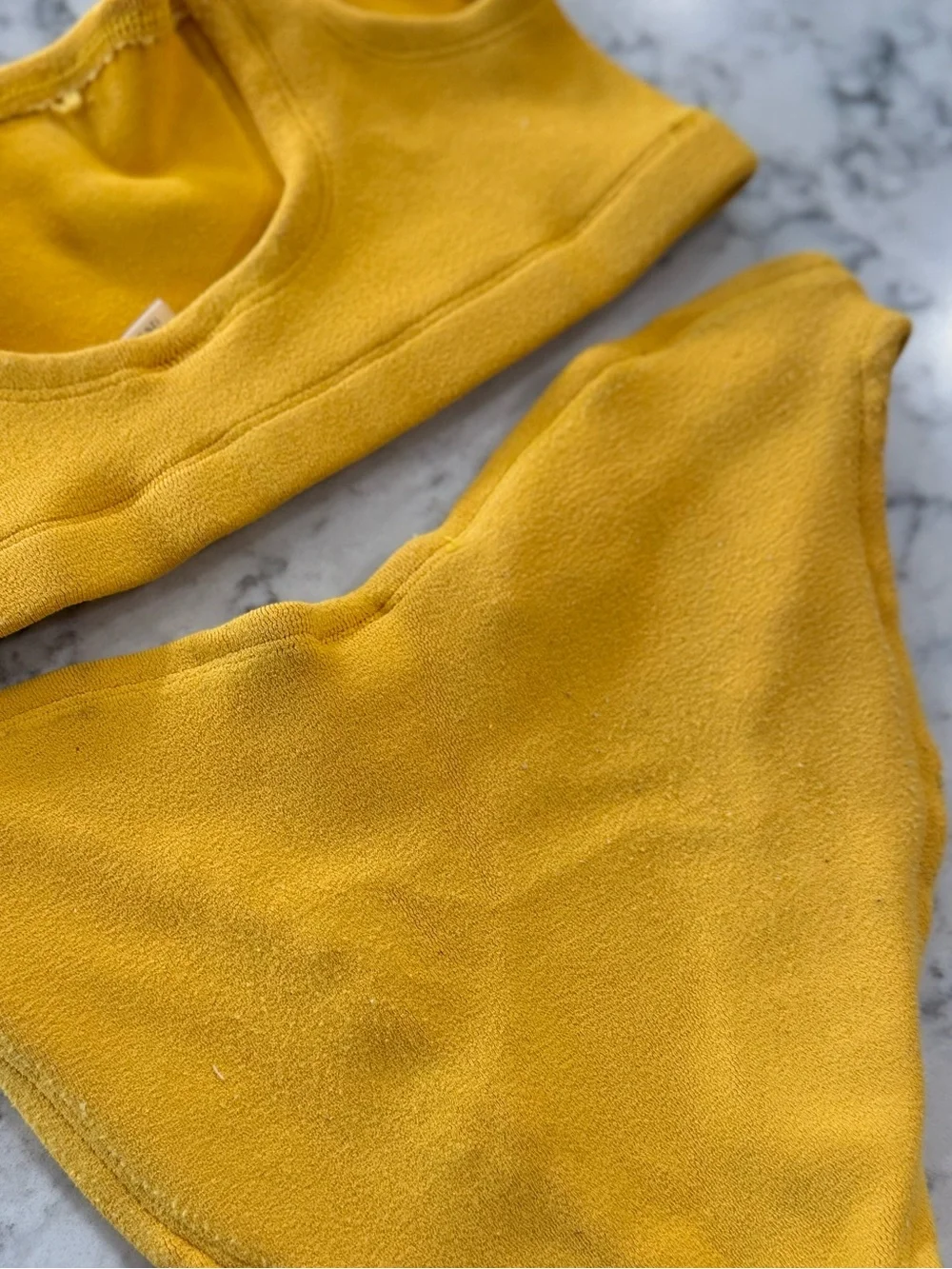 Hunza G Mustard Yellow Bikini Set